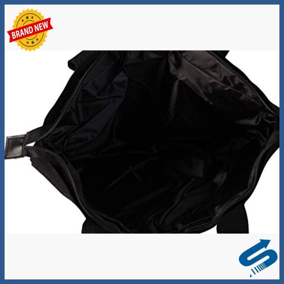 Large Jute Tote Bag with Evil Eye Design, Zipper Closure, Water-Resistant Lining - Picture 5 of 6